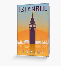 Istanbul vintage poster Greeting Card