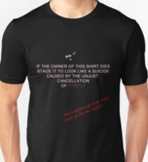 Firefly&Community: we'll bring the show back! - black version Unisex T-Shirt