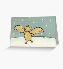 Tarjeta de felicitación Bate de patinaje sobre hielo