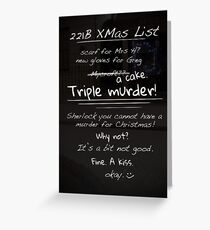 221B X-Mas List Greeting Card