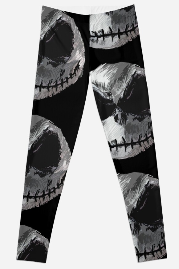 jack skellington face 2 the nightmare before christmas by tomohawk64 - Nightmare Before Christmas Leggings jack skellington face 2 the nightmare before christmas by tomohawk64 - Nightmare Before Christmas Leggings