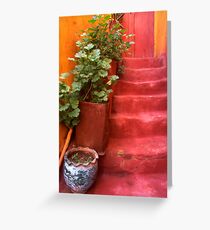 Blue, Red and Green Greeting Card