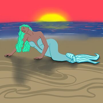 Artwork thumbnail, Mermaid at Sunset by RoldanArt