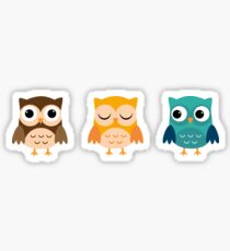 Nette Eulen Chibi Sticker
