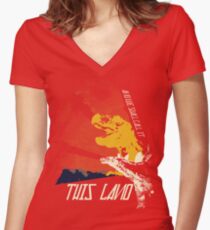 This Land (Before It All Went Wrong) Women's Fitted V-Neck T-Shirt