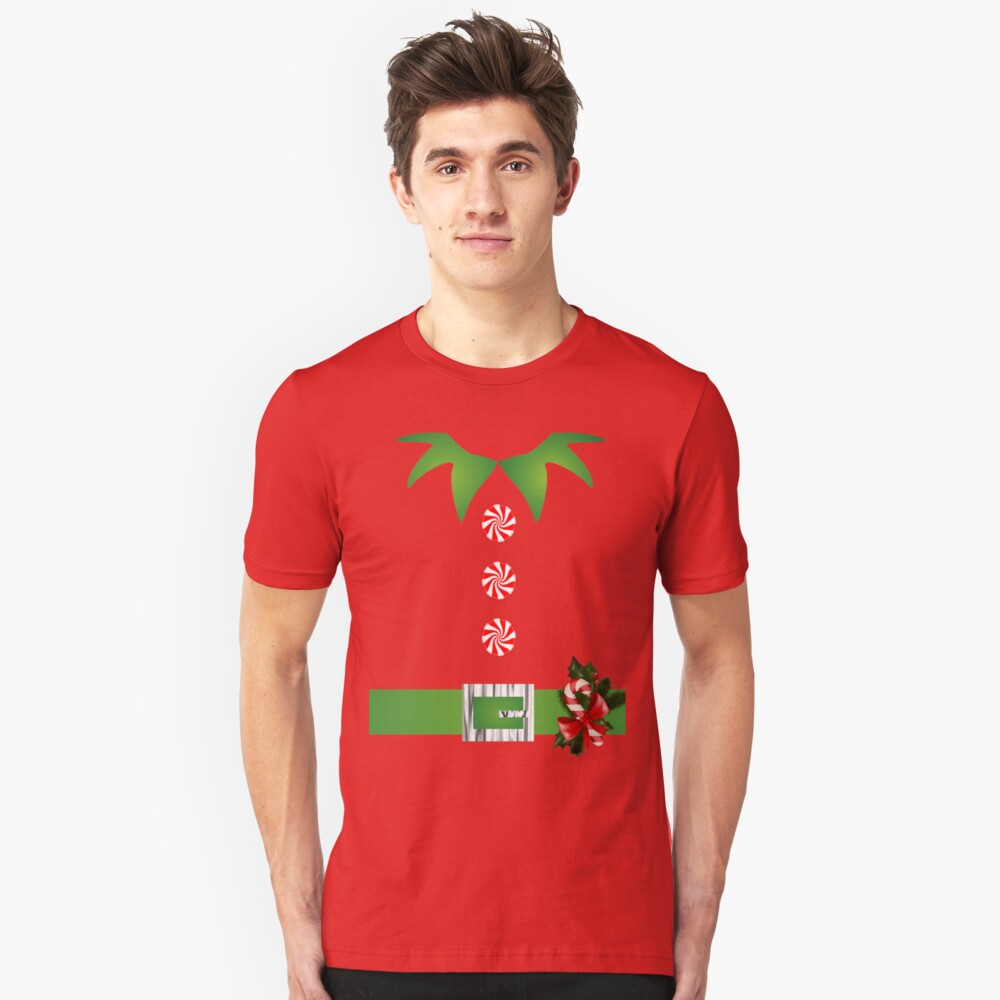 green elf Merry Christmas Santa's helper elf costume Slim Fit T-Shirt