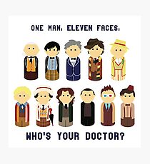 One Man, Eleven Faces Photographic Print
