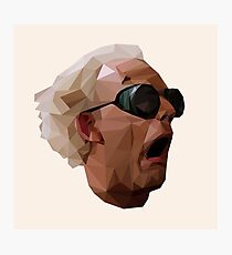 Doc Brown - Back to the Future | Christopher Lloyd Low Poly Photographic Print