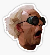 Doc Brown - Back to the Future | Christopher Lloyd Low Poly Sticker