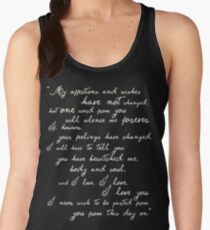 Pride and Prejudice, Darcy (white) quote Women's Tank Top