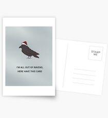 spare a raven, send a card - christmas edition Postcards