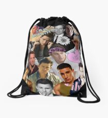 Channing Tatum Collage Drawstring Bag