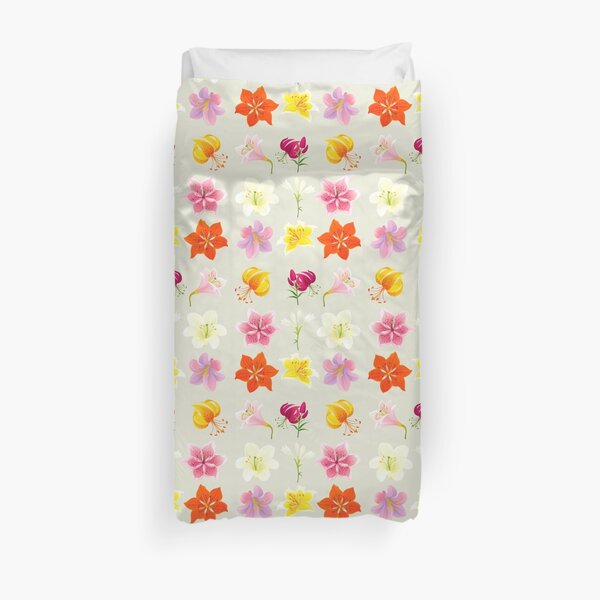Colorful Lilies Duvet Cover