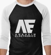 Anaheim Electronics Logo White Men's Baseball ¾ T-Shirt