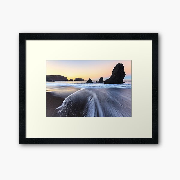Glowing sea Framed Art Print