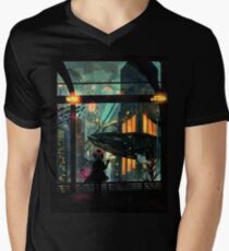 Unter dem Meer T-Shirt mit V-Ausschnitt