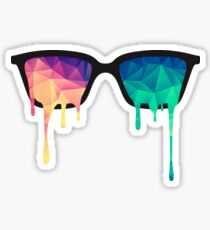 Abstract Polygon Multi Color Cubism Low Poly Triangle Design Sticker