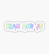Kian and Jc rainbow wordart Sticker