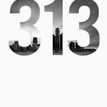 Detroit 313 / 3L3 Essential T-Shirt for Sale by motorcitydibby