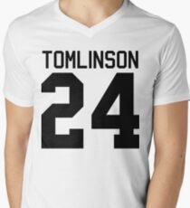 Louis Tomlinson jersey (black text) Men's V-Neck T-Shirt