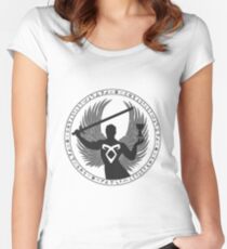 Raziel & The Mortal Instruments (Das Siegel des Schattenjägers) | Dunkel Tailliertes Rundhals-Shirt