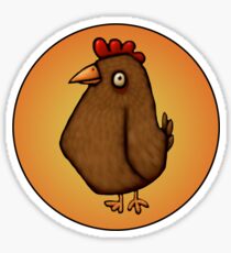 Red Chicken Standing Tall Sticker