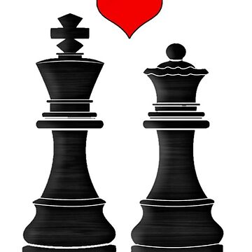 King and Queen Love (Chess) | Art Board Print