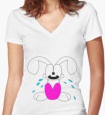 Chien Women's Fitted V-Neck T-Shirt