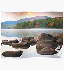 Eagle lake in acadia national park Poster