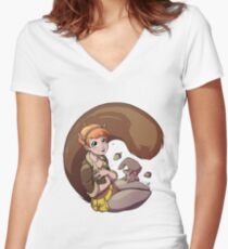 Fille écureuil imbattable T-shirt col V femme