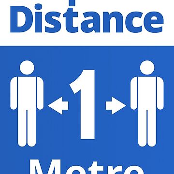 Artwork thumbnail, Keep Your Distance 1 metre - social safety sign by SocialShop