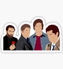 Supernatural - Sam, Dean, Castiel and Crowley Sticker