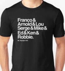The Names of Mr Olympia 1975 Unisex T-Shirt