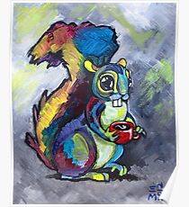 Caffeinated Squirrel Poster