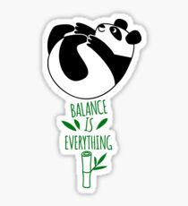Balance Is Everything! Tumbling panda. Sticker