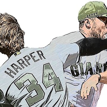 Bryce Harper Punching Hunter Strickland Sticker Sticker for Sale