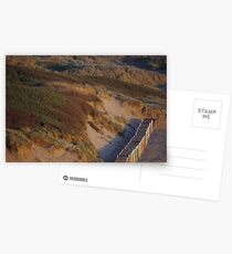 Saunton Sands - Beach Huts and Burrows in Evening Postcards