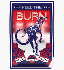 Feel the Burn retro cycling poster Poster