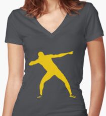 Usain Bolt Women's Fitted V-Neck T-Shirt
