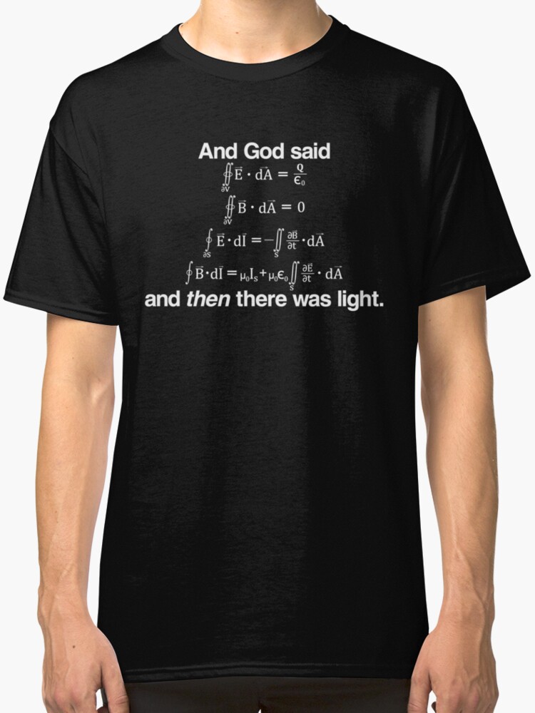 maxwell equations t shirt