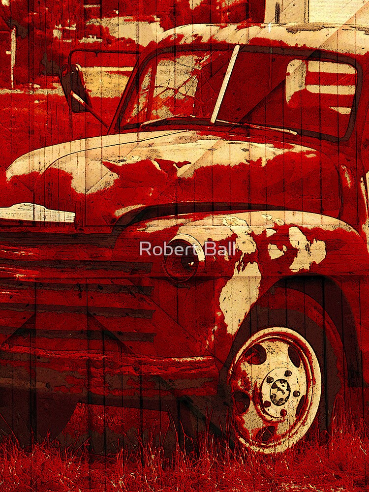 "Little Red Truck" by Robert Ball | Redbubble