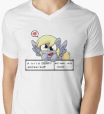 A Wild Derpy Appeared! Men's V-Neck T-Shirt