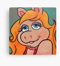 Ms Piggy Original Art Canvas Print