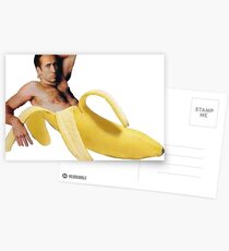 Nicolas Cage In A Banana - Original Yellow Postcards