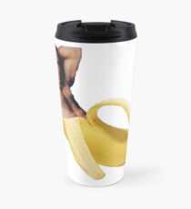 Nicolas Cage In A Banana - Original Yellow Travel Mug