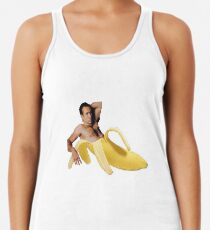 Nicolas-Käfig in einer Banane - ursprüngliches Gelb Racerback Tank Top