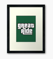great ride Framed Print