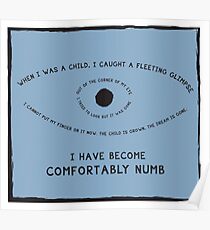 Comfortably Numb Posters Redbubble