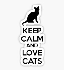 Keep calm and love cats Sticker