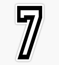 7, TEAM, SPORTS, NUMBER 7, SEVENTH, SEVEN, Competition Sticker